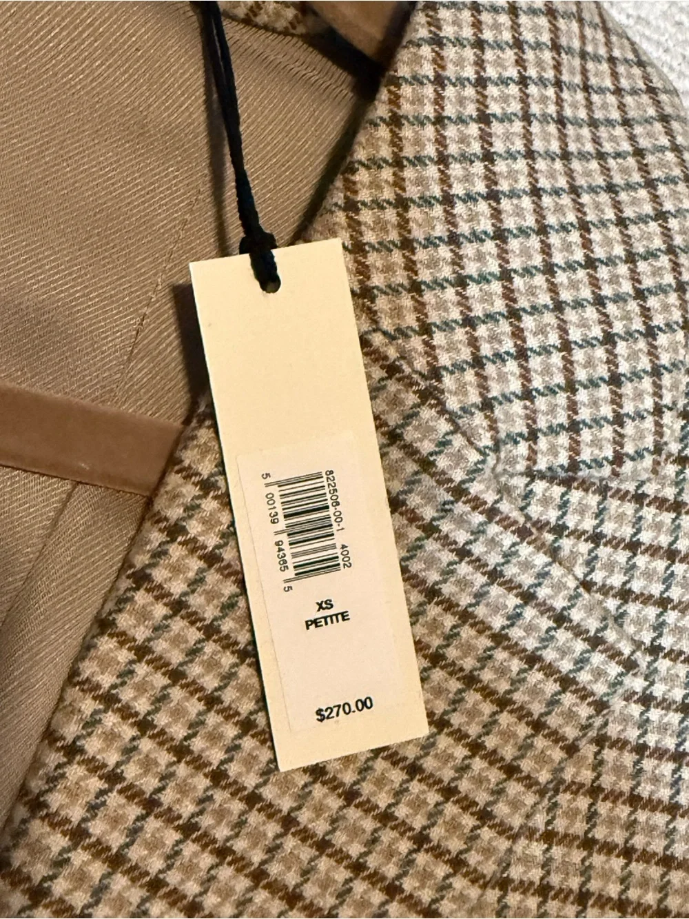 NWT Banana Republic Boyfriend Blazer XS Petite Italian Fabric Wool Blend